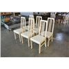 Image 2 : 6 WHITE DINING CHAIRS