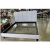 Image 2 : NEW ASHLEY SIGNATURE DESIGN KINGSIZE GREY FABRIC MODERN PLATFORM BEDFRAME RETAIL $1299
