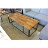 Image 7 : NEW ASHLEY SIGNATURE DESIGN MODERN RECTANGULAR COFFEE TABLE WITH METAL BASE, RETAIL $499 AND MATCHIN