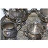 Image 2 : SILVER PLATE, VIKING SERVING PLATE, 2 COFFEE POTS, AND CREAM AND SUGAR