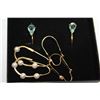 Image 2 : STERLING AND PEARL NECKLACE AND TWO BRACELTS AND THREE PAIR OF ESTATE EARRINGS