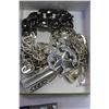 Image 2 : SEIKO WATCH AND WESTCLOX POCKET WATCH CHAIN BUCKLE ETC