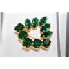 Image 2 : VINTAGE GREEN RHINESTONE PIN AND EARRINGS