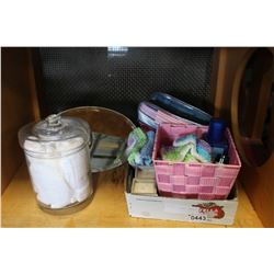 SHELF LOT OF BEAUTY PRODUCTS
