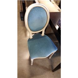 WHITE STUDDED DINING CHAIR