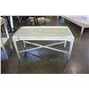 Image 2 : WHITE GLASS TOP COFFEE AND END TABLE