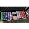 Image 2 : 500 PIECE POKER SET IN CASE W/ KEYS