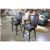 Image 2 : MODERN LEATHER SEAT SWIVEL BAR STOOLS