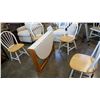 Image 2 : ROUND WHITE DROP SIDE TABLE AND FOUR CHAIRS