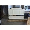 Image 1 : NEW ASHLEY KINGSIZE CONTEMPORARY PANEL BEDFRAME WITH MINOR COSMETIC DAMAGE, COMPLETE WITH RAILS AND 