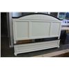 Image 2 : NEW ASHLEY KINGSIZE CONTEMPORARY PANEL BEDFRAME WITH MINOR COSMETIC DAMAGE, COMPLETE WITH RAILS AND 