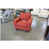 Image 1 : NEW ASHLEY RED FABRIC ACCENT CHAIR RETAIL $1,181