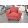 Image 2 : NEW ASHLEY RED FABRIC ACCENT CHAIR RETAIL $1,181