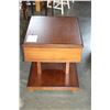 Image 1 : NEW ASHLEY MODERN RECTANGULAR END TABLE WITH DRAWER AND POWER/USB OUTLETS, RETAIL $459