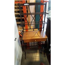 METAL BAKERS RACK W/ ONE DRAWER