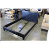 Image 1 : BLACK LEATHER DOUBLE SIZE BEDFRAME NO SLATS