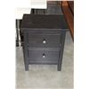 Image 1 : 2 DRAWER BLACK END TABLE