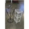 Image 2 : METAL UMBRELLA STAND AND CORNER SHELF