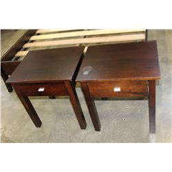 PAIR OF MODERN 1 DRAWER END TABLES
