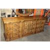 Image 2 : MODERN 6 DRAWER WALNUT DRESSER W/ MIRROR