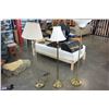 Image 1 : THREE BRASS FLOOR LAMPS