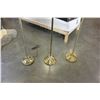 Image 2 : THREE BRASS FLOOR LAMPS