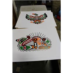 LOT OF UNFRAMED NATIVE ART