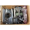Image 2 : BOX WITH PRAKTICA CAMERA AND LENSE PANASONIC PHONE SYSTEM NEW COFFEE GRINDER AND MEMORY RAM