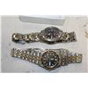 Image 1 : 2 MENS WATCHES - 1 SEIKO, 1 ROLEX REPRO MISSING PART OF BEZEL