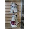 Image 2 : PORCELAIN FIGURINE LAMP W/ PORCELAIN SHADE