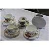 Image 1 : 4 ROYAL TEACUPS AND SAUCERS W/ GERMAN PORCELAIN