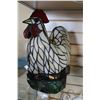 Image 2 : LEADED GLASS ROOSTER LAMP