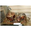 Image 1 : COPPER TEAPOT W/ CREAM AND SUGAR ON TRAY