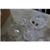 Image 3 : SHELF LOT OF CRYSTAL LIDDED DISHES ETC