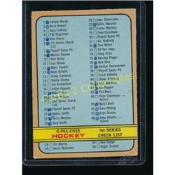 1972-73 O-Pee-Chee #6 Checklist 1
