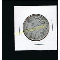 1919 Canadian Silver King George 1/2 Dollar Coin