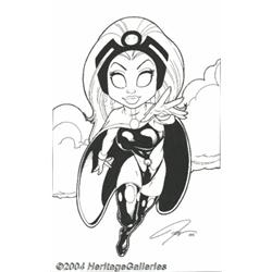 Joel Adams - Storm Pin Up Original Art (2004).