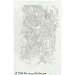 Mark Bagley - Colossus Sketch Original Art (2004).