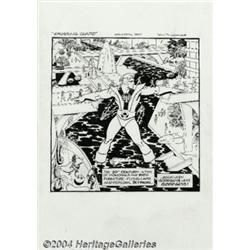 Jon Bogdanove - Colossal Boy "Crossing Guard" Pin Up Original Art (2004).