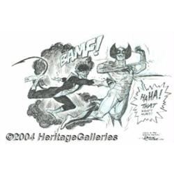 Dave Cullen - Nightcrawler and Wolverine Sketch Original Art (2004).