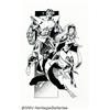 Image 1 : Alan Davis and Robin Riggs - Colossus, Storm, and Nightcrawler Pin Up Original Art (undated).