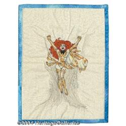 Alice Woodside Lynch - Phoenix Fabric Art Pin Up Original Art (undated).