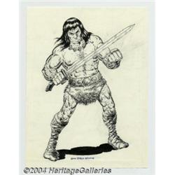 Russ Maheras - Conan Pin Up Original Art (1977).