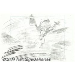 David Mazzucchelli - Storm Sketch Original Art (undated).