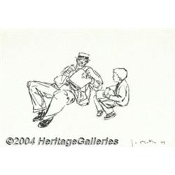 Jon J. Muth - Man and Boy Sketch Original Art (2004).