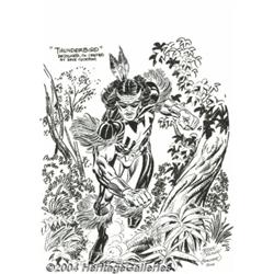 Jerry Ordway - Thunderbird Pin Up Original Art (2004).