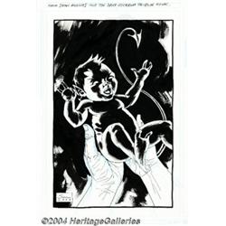 Sean Phillips - Baby Nightcrawler Pin Up Original Art (2004).