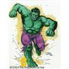 Image 1 : Brian Postman - Hulk Pin Up Original Art (2003).