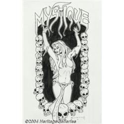 Rickman - Mystique Pin Up Original Art (2004).
