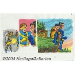 Marie Severin - X-Men: Enter the X-Men Page 4-5 Illustration Original Art (Random House, 1994).